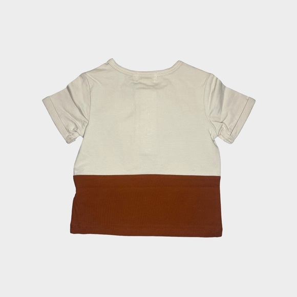 Miles The Label Brown Tone Color Block Knit Henly Organic Top - Picture 4 of 4